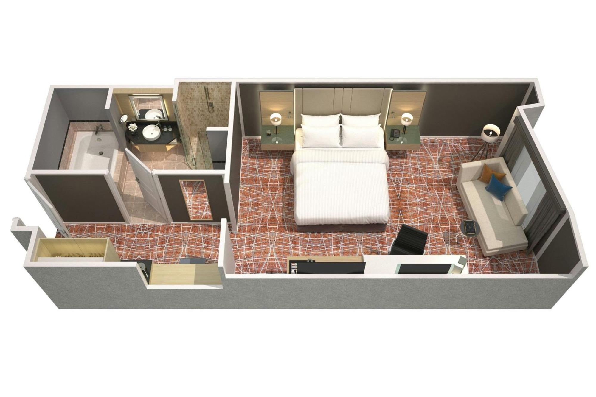 Guest Room 1 King City View